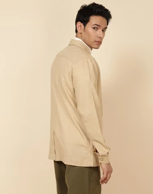 Natural Cotton Linen Utility Jacket 4 Natural Cotton Linen Utility Jacket