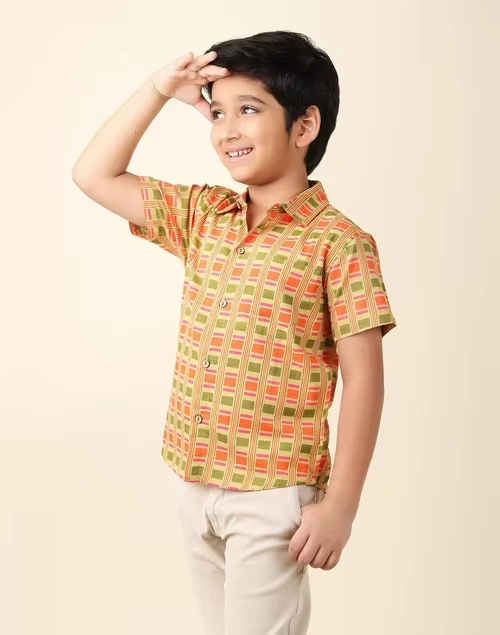 Green Cotton Printed Shirt 3 Green Cotton Printed Shirt